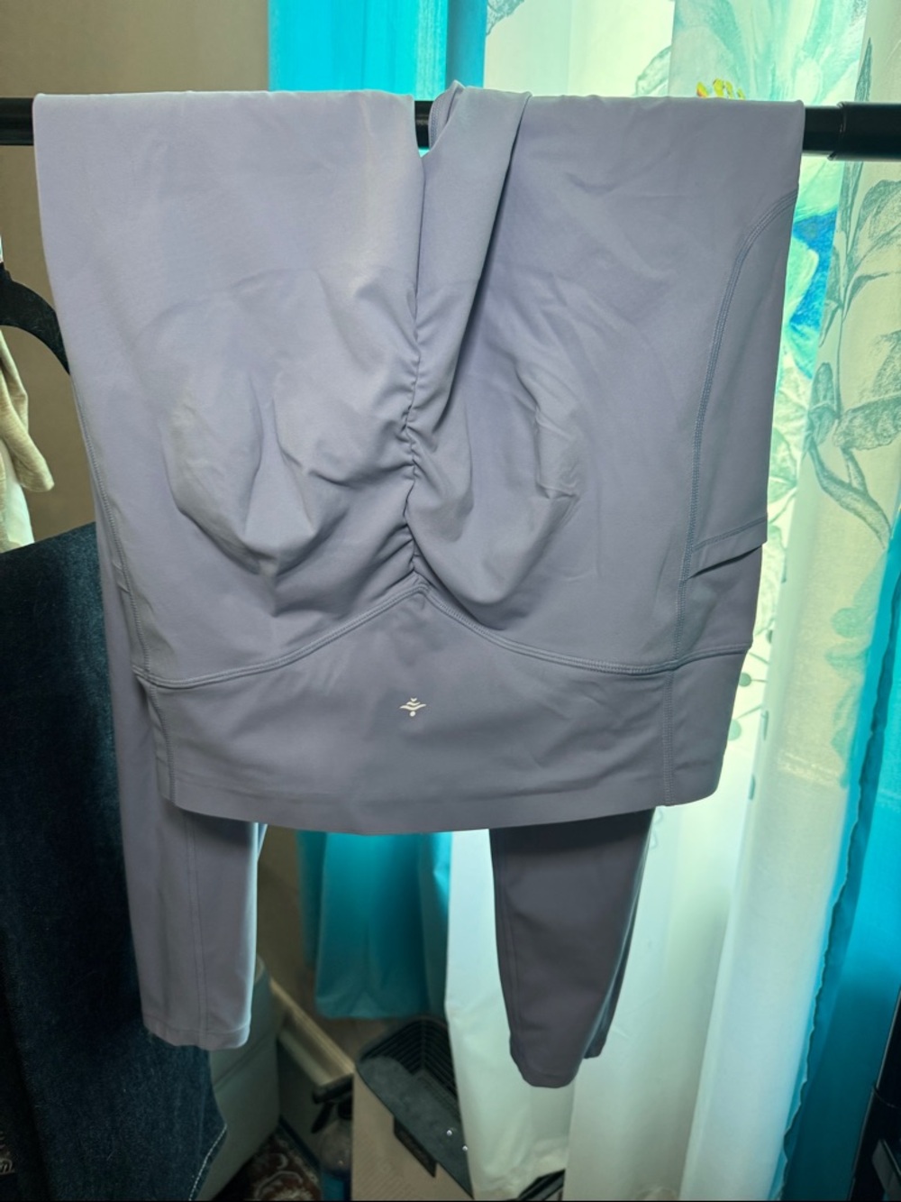 HALARA Lavender Gray Leggings & Matching Top Set